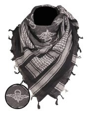 Scarf 'shemagh' 110 × 110CM Paratr. Black/white