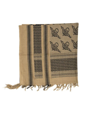 Scarf 'shemagh' 110 × 110CM Paratr, Coyote / black – Mil-Tec (2)