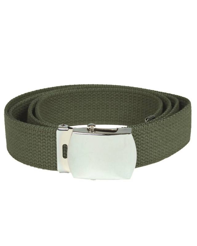 US trouser belt Cotton olive green – Mil-Tec