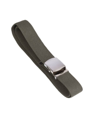 US trouser belt Silver Buckle 38MM Olive Green – Mil-Tec (2)