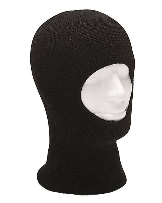 Balaclava head hood, polyacrylic, open, black – Mil-Tec