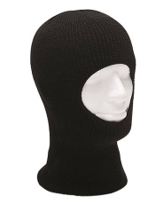 Balaclava head hood, polyacrylic, open, black