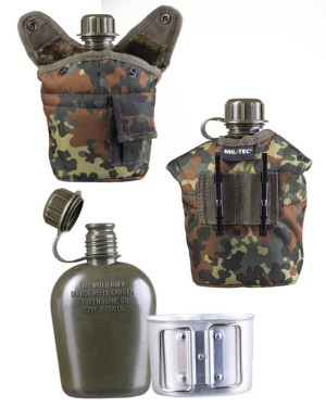 US plastic canteen with camouflage pattern. – Mil-Tec (2)
