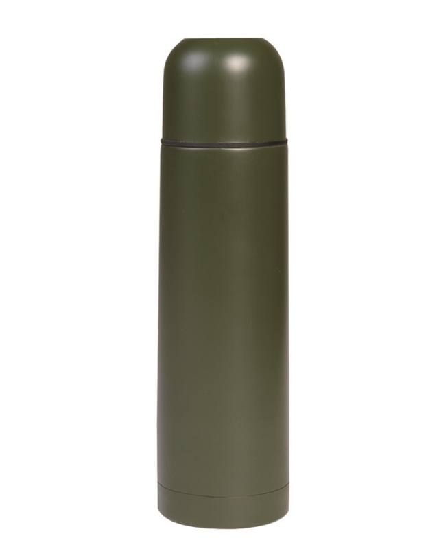 Vacuum thermos flask stainless steel 1.0l olive green – Mil-Tec