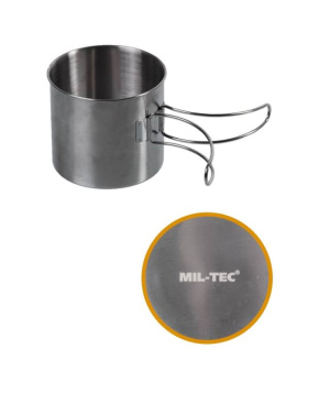 Stainless steel drinking cup, 600 ml (wire handles) – Mil-Tec (2)