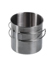 Stainless steel drinking cup, 800 ml (wire handles)