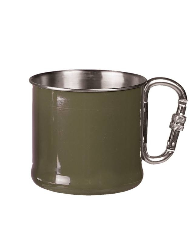 Carabiner cup S/steel 500ML Olive green – Mil-Tec