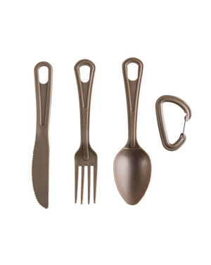 US three-piece cutlery set, polycarbonate, olive green – Mil-Tec (2)