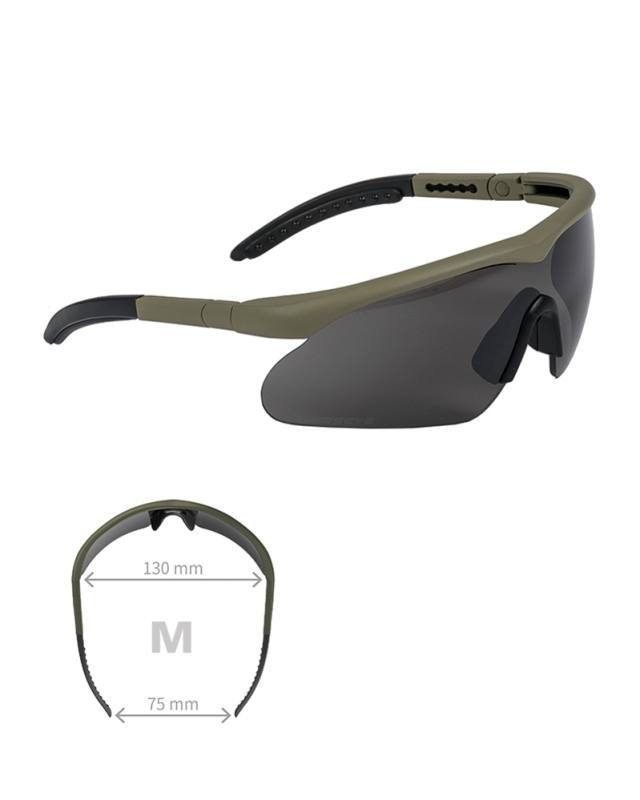 Swiss Eye® Raptor protective goggles, olive green (m) – Mil-Tec (1)