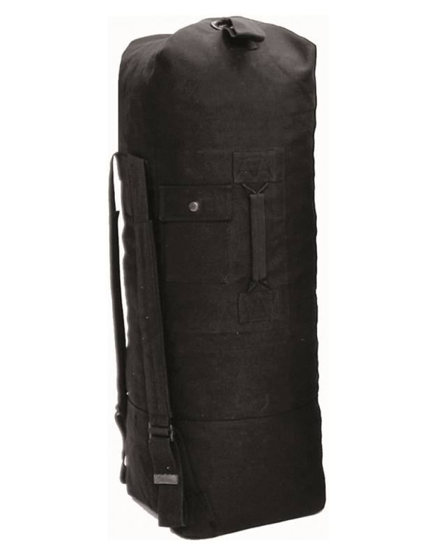 US Duffel Bag with Double Strap CO Black – Mil-Tec
