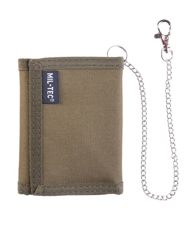 Wallet with safety chain, olive green – Mil-Tec