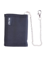 Wallet with security chain, black