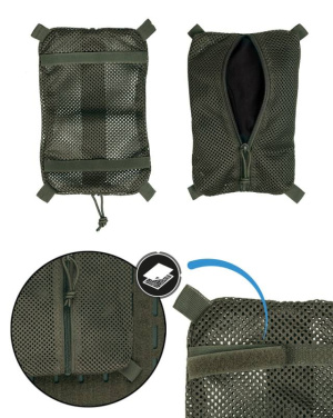 Mesh bag with Velcro closure, medium olive green – Mil-Tec (2)