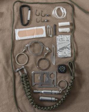 Paracord Survival Kit Large Olive Green – Mil-Tec (2)