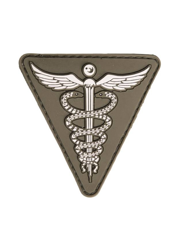 3D Medical PVC Patch with Velcro Fastener, Olive Green – Mil-Tec