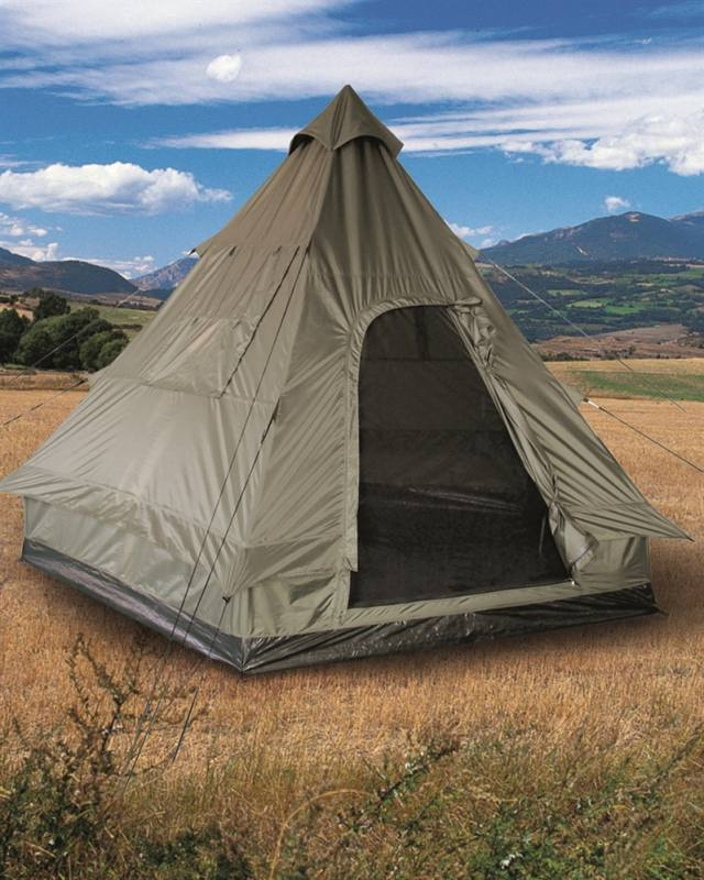 Pyramid tent 'tipi' olive green – Mil-Tec