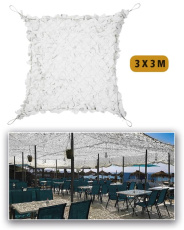 Broadleaf 'shadow Sail' net 3.0 × 3.0 White