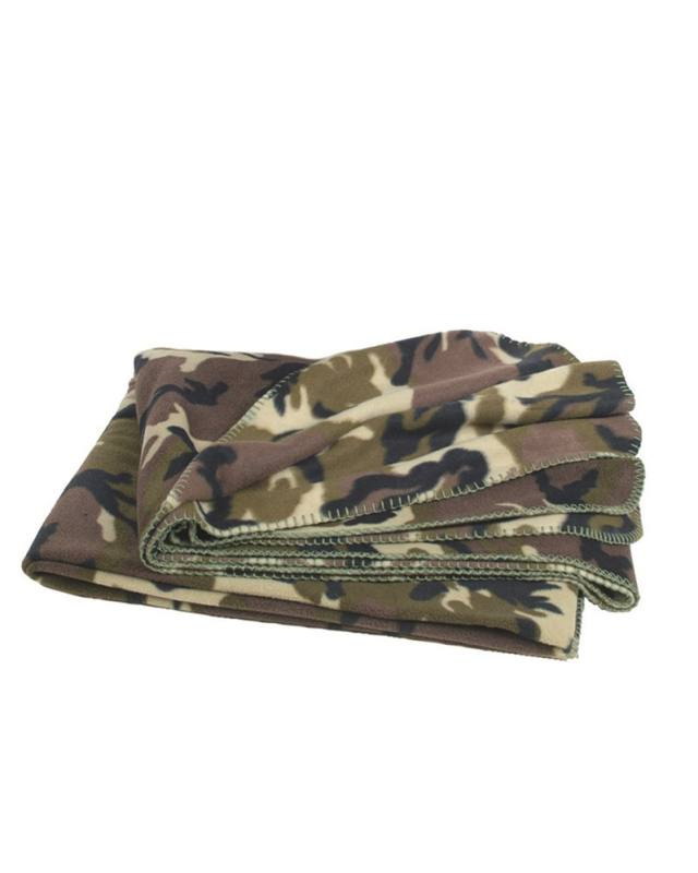 Blanket Poly-fleece 320GR 200 × 150 Cm Woodland camouflage pattern – Mil-Tec
