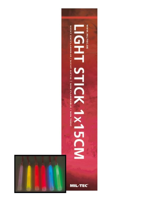 Light stick 1 × 15 cm red – Mil-Tec