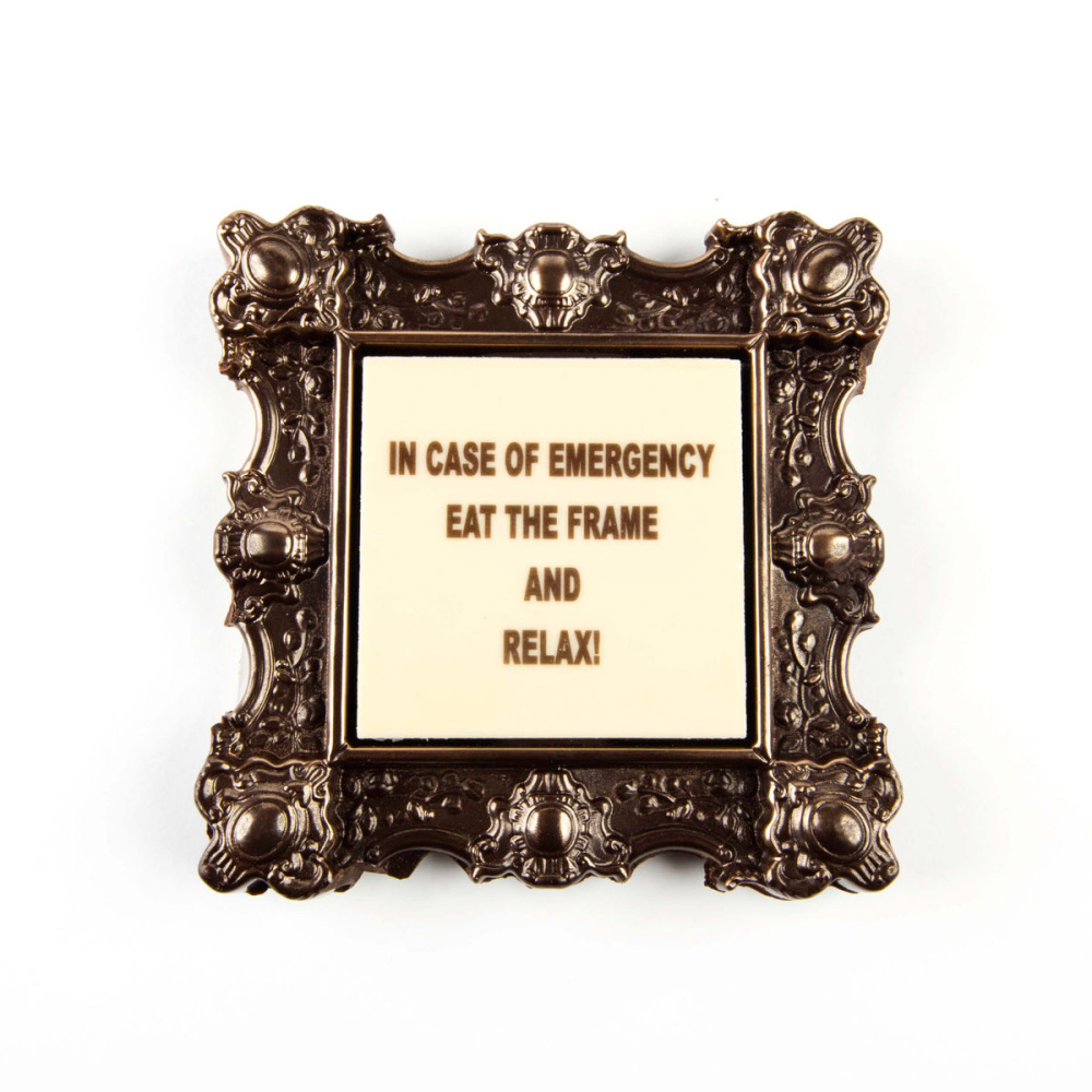 Chocolate picture frame – In case of emergency eat the frame and relax, product image