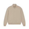 Stanley/Stella Miller Dry unisex zip-neck sweatshirt, 400 g/m², beige (Desert Dust)