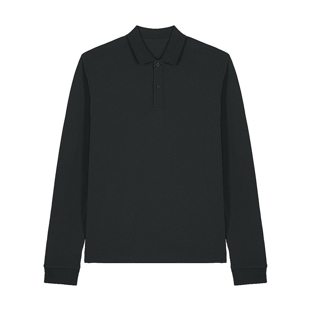Stanley/Stella Prepster 2.0 Long Sleeve unisex long-sleeve polo shirt, 240 g/m² – black, XXS (1)