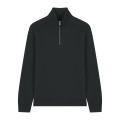 Stanley/Stella Trucker 2.0 unisex zip-neck sweatshirt, 280 g/m², black