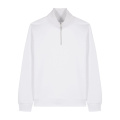 Stanley/Stella Trucker 2.0 unisex zip-neck sweatshirt, 280 g/m², white