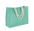 Kimood KI0219 jute tote bag, mint green (Ice Mint)