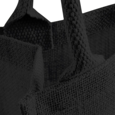 Westford Mill W413 jute tote bag - black / black (2)