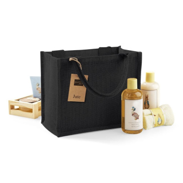 Westford Mill W412 jute gift bag - black / black (2)