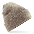 Beechfield B45 knitted beanie, light brown heather (Heather Oatmeal)