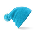 Beechfield B450 knitted beanie, blue (Surf Blue) / off-white (Off White)