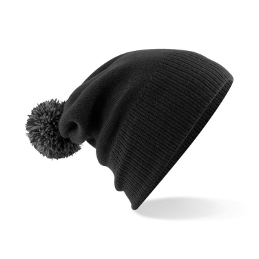 Beechfield B450 knitted beanie - black / graphite grey (2)
