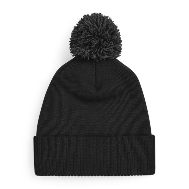 Beechfield B450 knitted beanie - black / graphite grey (3)