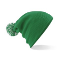 Beechfield B450 knitted beanie, green (Kelly Green) / white