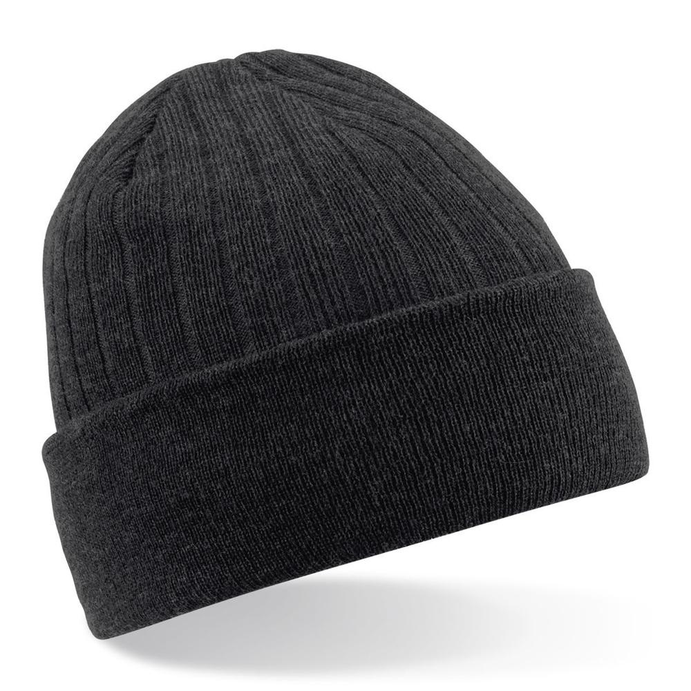 Beechfield B447 knitted beanie - black (1)