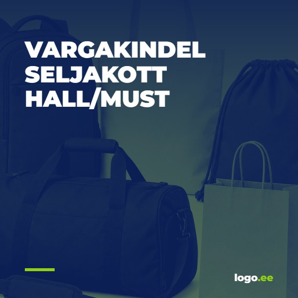 Vargakindel seljakott hall/must