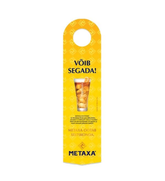 Metaxa logoga külmkapimagnet-kaelarääkija