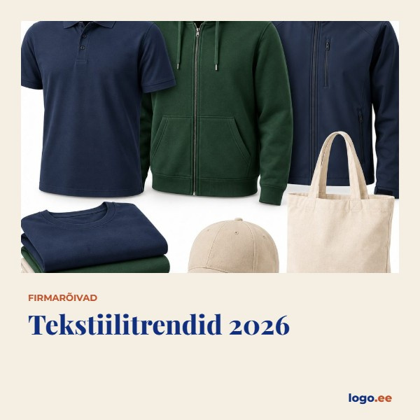Tekstiilitrendid 2026: mida eelistavad ettevõtted reklaamkingituste ja firmarõivaste valikul?