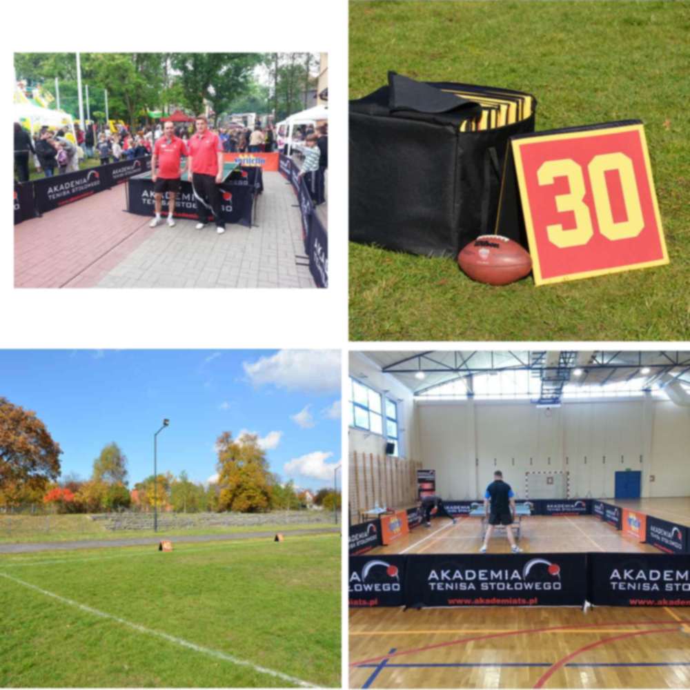 Sports event branding with logo Padded pitchside advertising barriers and a golf pin flag with sponsor logo – sports event branding from Logo.ee