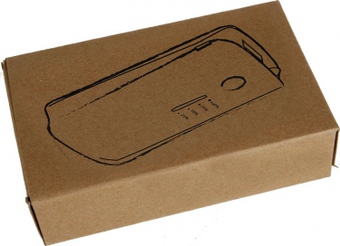 Logo trade reklaamkingituse pilt: Powerbank 4000 mAh with USB port in a box, valge