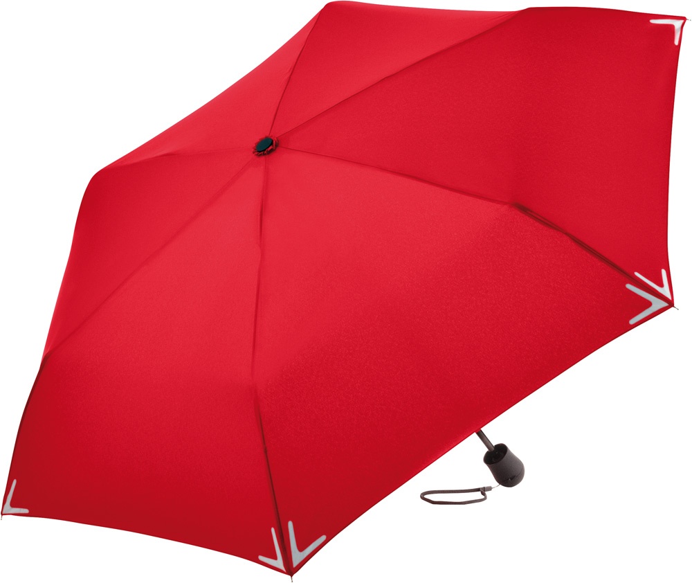 Logotrade reklaamtoote foto: Helkuräärisega Safebrella® LED minivihmavari 5171, punane