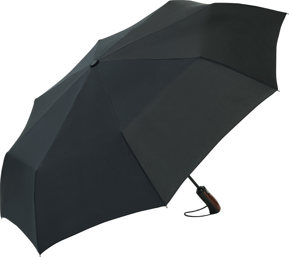 Logotrade reklaamtoote foto: AOC väike vihmavari Stormmaster, 5663, must/pruun