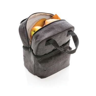 Logotrade reklaamkingi foto: Firmakingitus: Cooler bag with 2 insulated compartments, anthracite