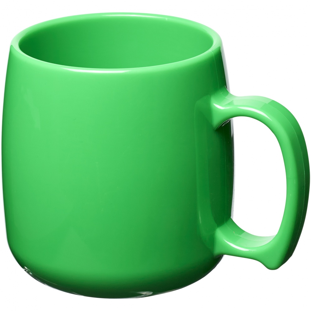Logo trade meene pilt: Plastikust mugav kohvikruus Classic, heleroheline