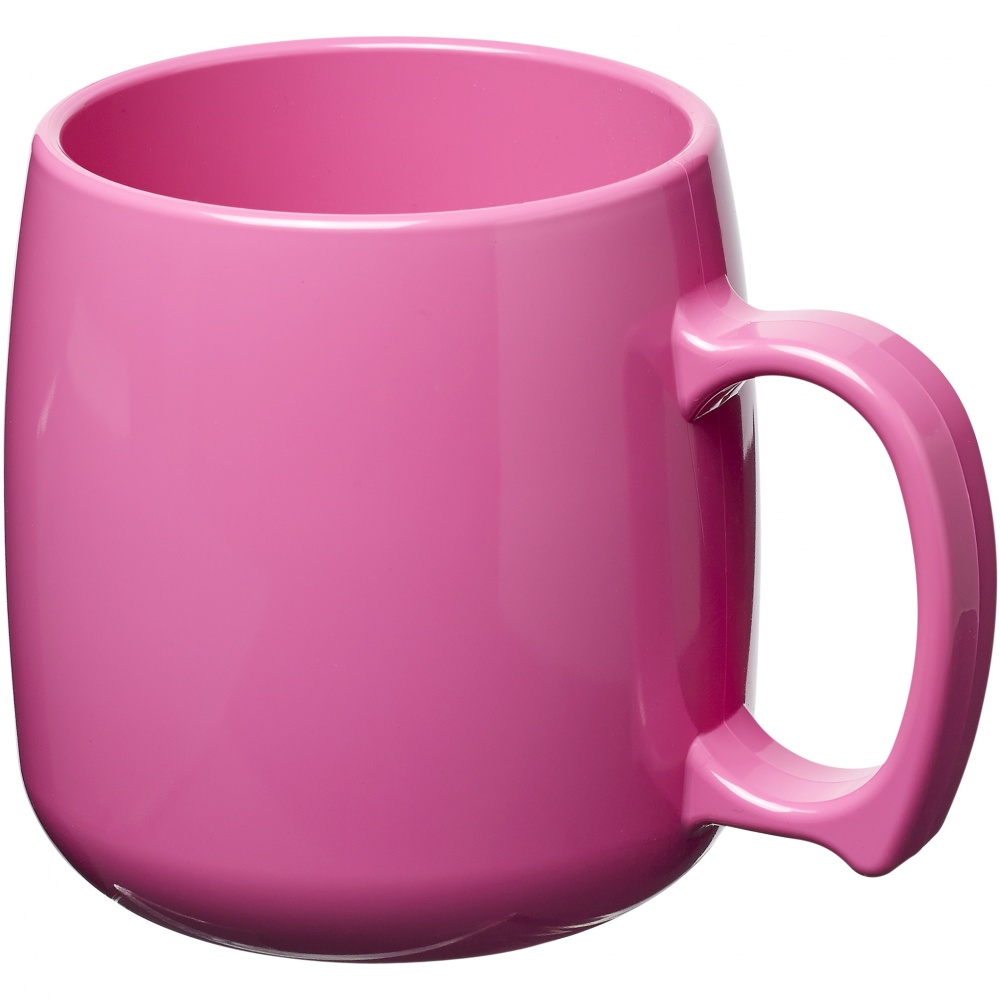 Logo trade reklaamkingi pilt: Plastikust mugav kohvikruus Classic, roosa