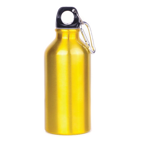 Logotrade reklaamkingituse foto: Joogipudel karabiiniga, 400 ml, kuldne