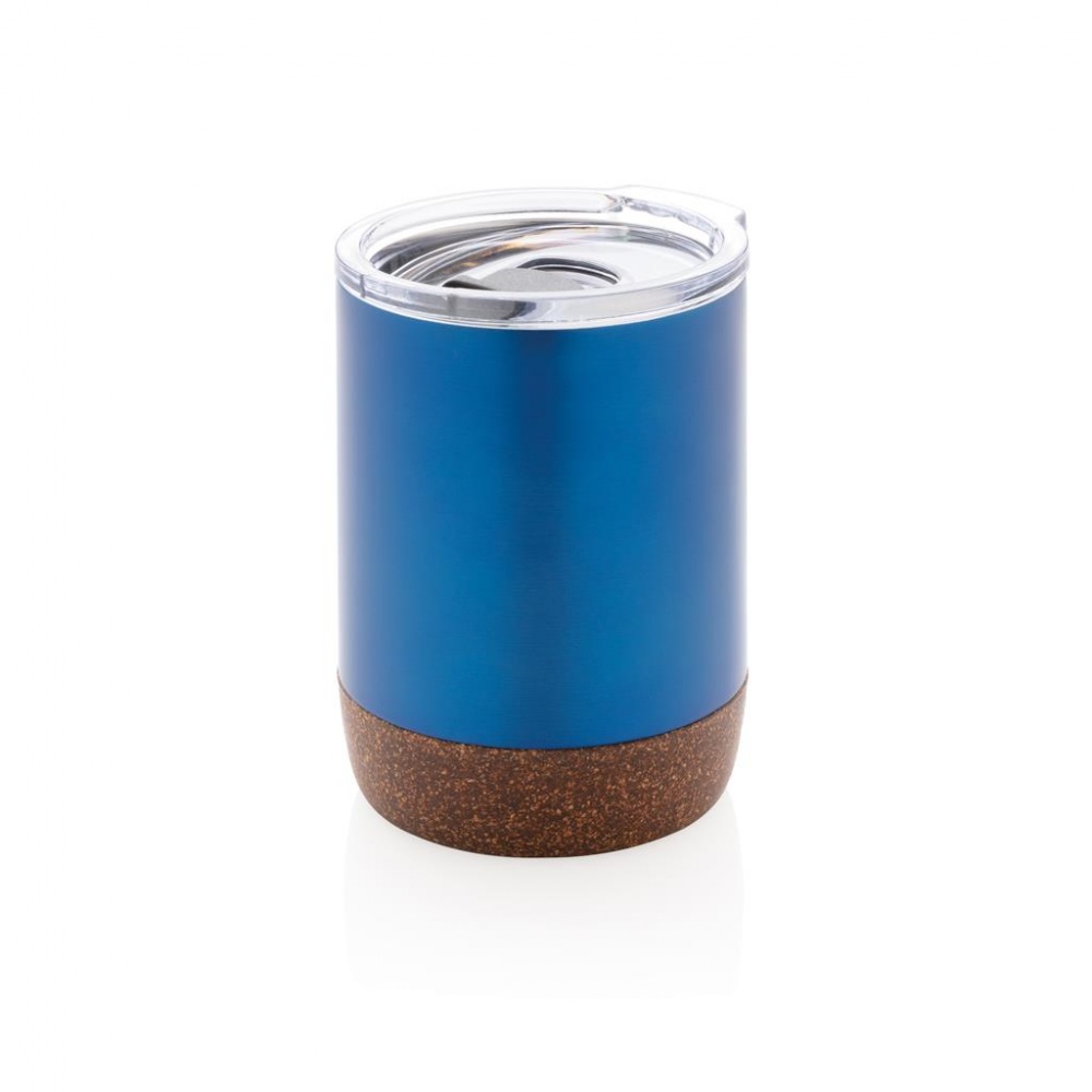 Logo trade firmakingitused foto: Väike termostass Cork kohvi jaoks, sinine