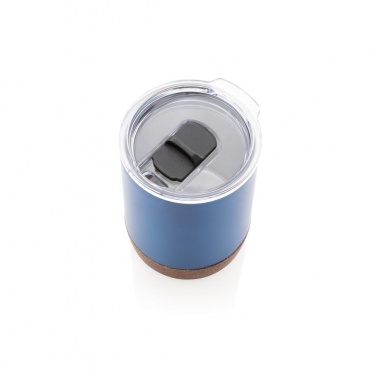 Logotrade ärikingi foto: Väike termostass Cork kohvi jaoks, sinine